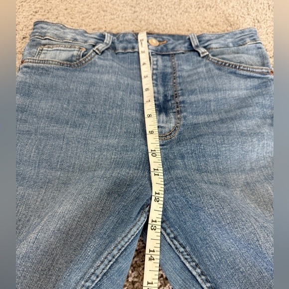 ZARA High Waisted Skinny Jeans Light Wash Women Size 8 - Picture 6 of 9